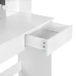 Dresser Dressing Table with LED Mirror 2 Drawers 4 Storage Shelves Girls Women Makeup Table - Image 4