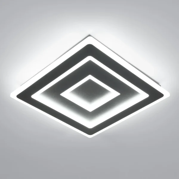 LED Ceiling Lights,Black Modern Square Lamp, Indoor Led Lighting for Living Room, Bedroom