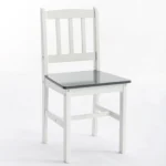 Direct Classic Solid Wooden Dining Table and 2 Chairs Set Kitchen Home - Image 3