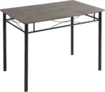 mcc direct Dining Table and Chairs Set Metal Wood Effect Table Dining Set 4 Chairs Silvia - Image 4