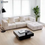 Living Room Compressed Vacuum Sofas Modern Small Apartment Fabric Living Room Sofa - Image 4
