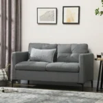 Modern Loveseat Sofa Upholstered 2 Seater Settee for Living Room Bedroom