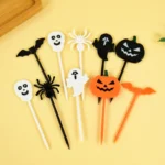 20/50Pcs Halloween Toothpicks DIY Cupcake Topper Pumpkin Ghost Dessert Fruit Picks Sticks - Image 3