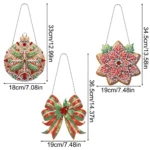 3Pcs Acrylic Christmas Goblin Diamond Painting Decor Rhinestone Diamond Art Pendants - Image 6