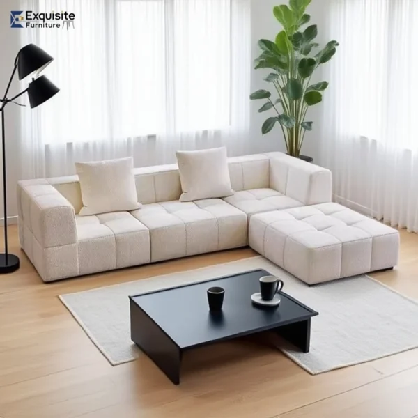 Living Room Compressed Vacuum Sofas Modern Small Apartment Fabric Living Room Sofa