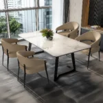 Set of 2 Accent Dining Chairs Upholstered Seat Microfiber Leather Kitchen Room Chairs Leisure Chairs - Image 5