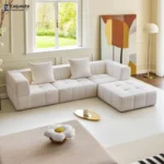 Living Room Compressed Vacuum Sofas Modern Small Apartment Fabric Living Room Sofa - Image 2