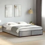 Grey Sonoma King Size Bed Frame 150x200 cm - Mattress Not Included - Image 2