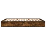 Double Bed Frame without Mattress Smoked Oak - Image 5