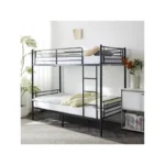 Twin Bunk Bed with Ladder for Kids, Black Finish - Image 3