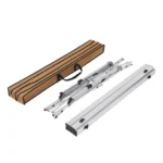 Aluminum Folding Travel Camping Table with Carry Bag Adjustable Height Outdoor Garden - Image 4