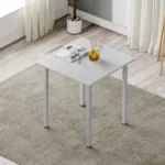 Dining Table and Chairs Set Square Dining Table with Faux Leather Chairs for Dining Room Kitchen Home - Image 3