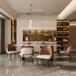 Set Of 2 Dining Chairs Luxurious Upholstered Dining Room Kitchen Chairs Microfiber Silicone Leather 2 Colors - Image 3