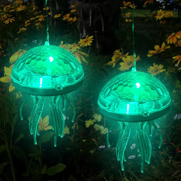 Solar Jellyfish Pool Light Dynamic RGB Color Changing Rechargeable Hanging Light Waterproof Atmosphere Light