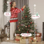 5ft Christmas Tree, Hinged Xmas Tree with Realistic Branches - Image 3