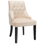 Modern Button-Tufted Dining Chair Upholstered Side Chair with Nail head Trim - Image 5