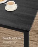 Dining Table with 2 Benches, 3 Piece Set, Kitchen Table of 70 x 110 x 75 cm, 2 Benches of 30 x 97 x 50 cm Each - Image 6