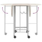 5 Piece Foldable Dining Set MDF Compact Modern Storage - Image 4