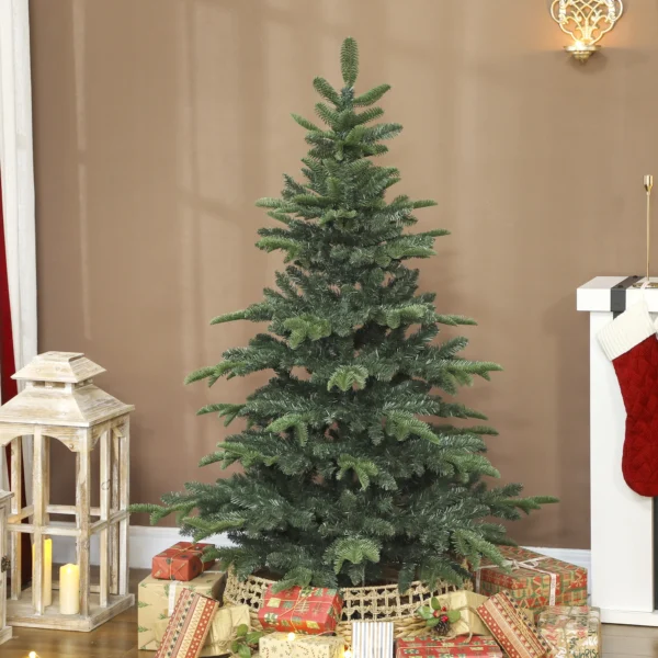 5ft Christmas Tree, Hinged Xmas Tree with Realistic Branches