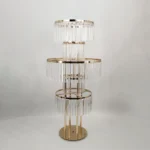 5PCS Iron Flower Rack Gold Arch Stand Road Lead 43 Inches Acrylic Wedding Centerpiece Flower Rack