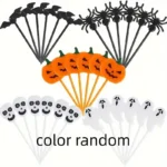 20/50Pcs Halloween Toothpicks DIY Cupcake Topper Pumpkin Ghost Dessert Fruit Picks Sticks - Image 2