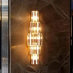 Modern Crystal Wall Lamp 3-Layer Wall Crystal Sconce Light E14 Led Corn Lights