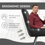 Dining Chairs Set of 2 - Mid Century Modern, Soft Cushion, Comfortable Upholstered Fabric for Dining - Image 4