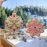 3Pcs Acrylic Christmas Goblin Diamond Painting Decor Rhinestone Diamond Art Pendants