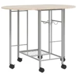 5 Piece Foldable Dining Set MDF Compact Modern Storage - Image 3