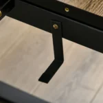 Extendable Dining Table Rectangular Wood Effect Tabletop with Steel Frame - Image 5