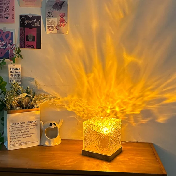 Ocean Wave Projector Light 16 Colors Midnight Aura Aurora Glow Lamp Home Office Bar Restaurant