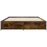 Double Bed Frame without Mattress Smoked Oak - Image 4
