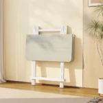 Modern wooden folding dining table multifunctional square dining table telescopic table metal table legs - Image 5