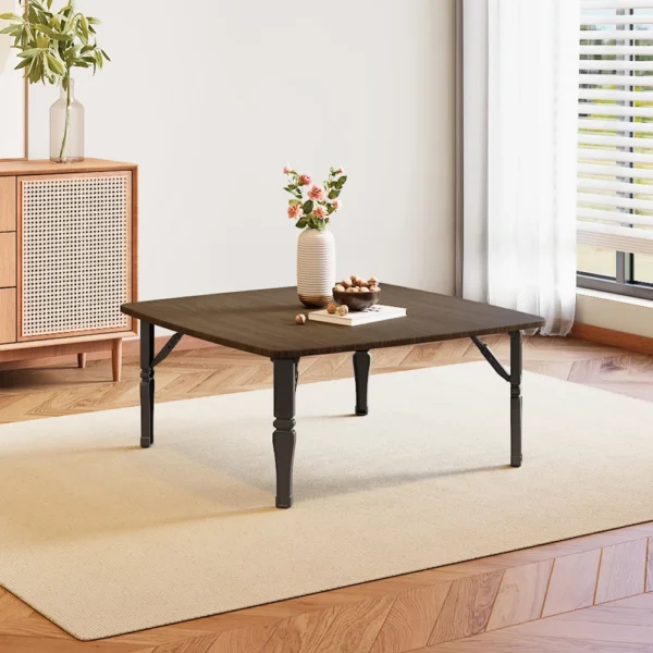 Square 70cm/80cm Wooden Folding Coffee Table Dining Table Home Decoration