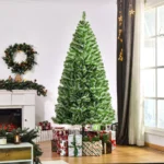 7FT Home Decoration Artificial Christmas Tree Xmas Gift Metal Stand