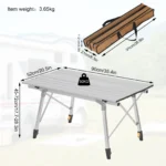 Foldable Camping Table Outdoor Furniture Computer Bed Table Folding Desk for Picnic Garden Travel Hiking - Image 6