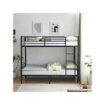 Twin Bunk Bed with Ladder for Kids, Black Finish - Image 5