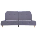 Modern Bed Frame No Mattress Light Grey Fabric 150x200cm King Size - Image 3