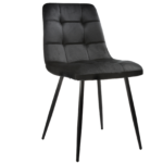 4× Dining Chairs Set Velvet Padded Seat Metal Leg Kitchen ArmChairs Office Mafog - Image 2