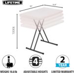 30-Inch Adjustable Height Personal Table, Almond - Image 10