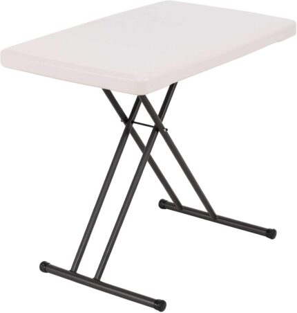 30-Inch Adjustable Height Personal Table, Almond