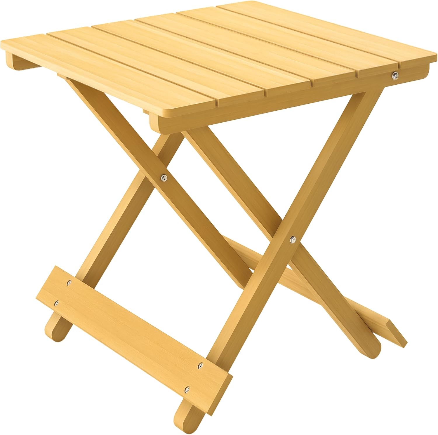 71kVe3QqkUL._AC_SL1500_ Wood Folding Garden Side Table, Lightweight Small Garden Table with Slatted Top - Image 1