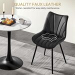 Set of 2 Modern Upholstered Dining Chairs with Metal Legs, Armless Side Chairs for Kitchen Dining Room Living Room - Image 7
