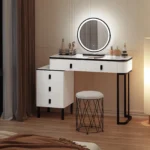 OIRA Dressing Table with LED Lighting Mobile Mirror Vanity Flexible Assembly Makeup Cosmetic Table