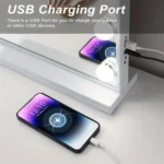 White LED Vanity Mirror Desktop Makeup Mirror with 15 Bulbs 3 Color Modes USB Charging Port Bedroom Dimmable LED Makeup Mirror - Image 4