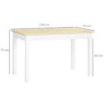 OIRA Dining Table for 4 to 6 Person Kitchen Table with Thick Legs Oak Wood Grain Dining Table for Dining room - Image 3
