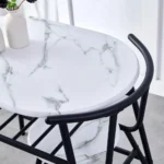 Pieces Dining Room Set, Compact Dining Table amp Chairs Set for Kitchen Living Room, Space Saving Small Kitchen Table and Chair - Image 4