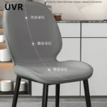 OIRA Scandinavian Restaurant Chairs Home Kitchen Backrest Stool Hotel Upholstered Chairs Modern Simple Cafe Dining Chairs - Image 6