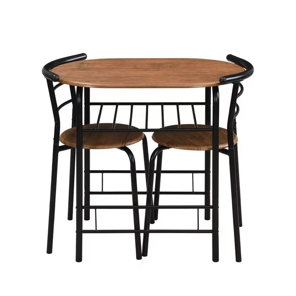 kf-S2bb9a50b41814d72bbf26d924a320147y Space Saving Table and Chairs Set for 2, Compact Small Dining Table Set with Storage Shelf, 3 Piece Kitchen Breakfast Table for - Image 1