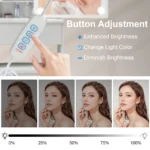Makeup Vanity Desk with 3 Color Adjustable Dimmable Led Lighted Mirror, 6 Storage Drawers, Modern Bedroom Dresser Table - Image 3